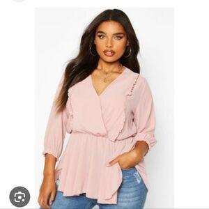 Boohoo Babydoll Blouse Size 22